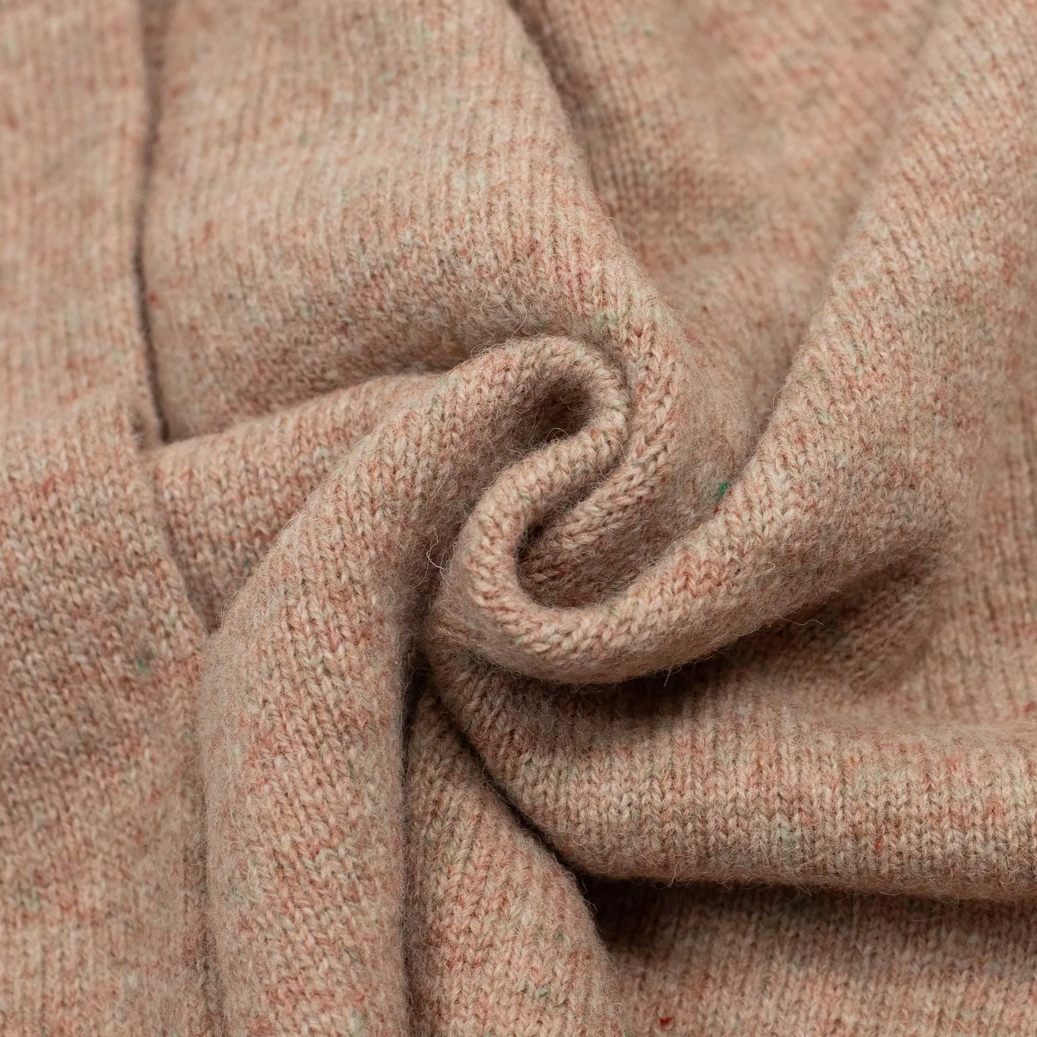 Shetland wool crewneck sweater, Oyster blush pink mix (restock)