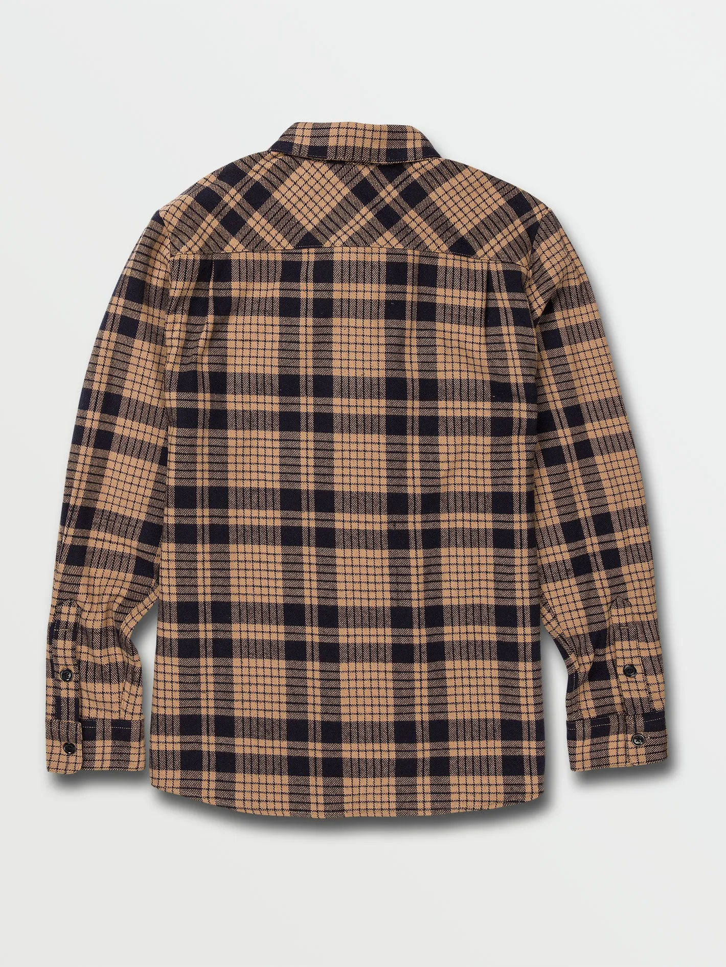 Strangelight Plaid Long Sleeve Flannel - Dark Khaki