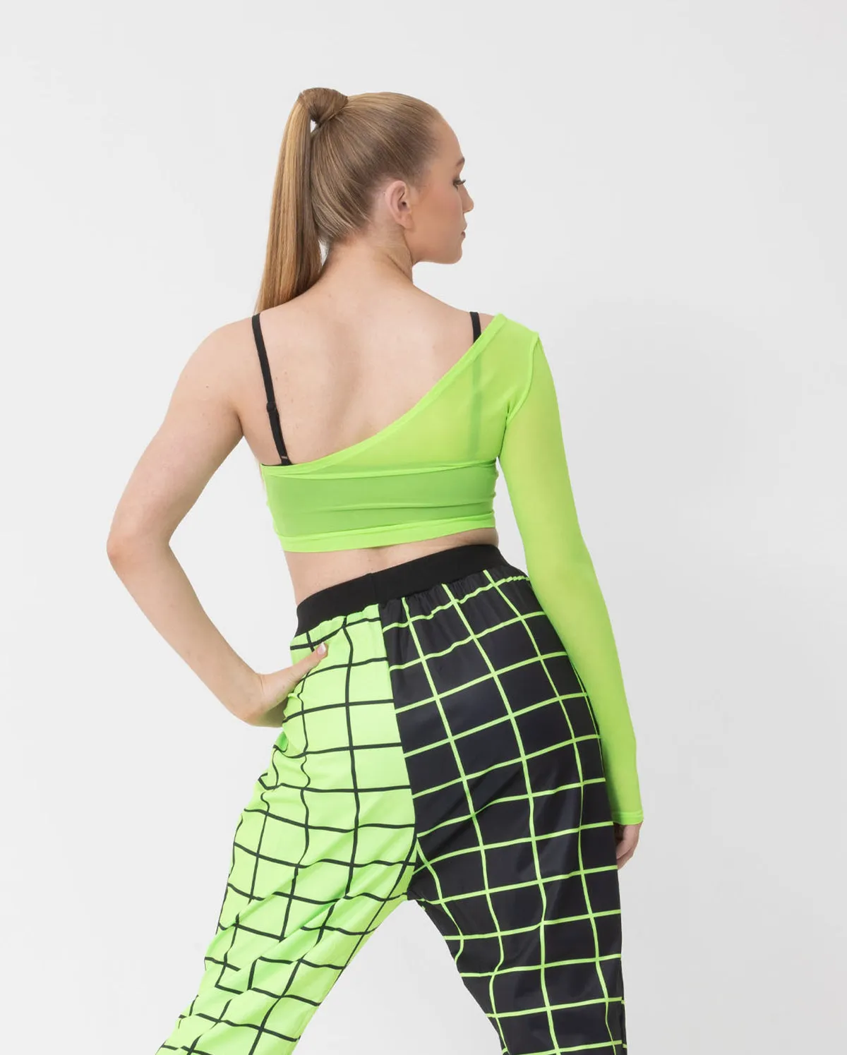 Studio 7, EDEN SINGLE SLEEVE CROP, Neon Green, Childs, CHCT20