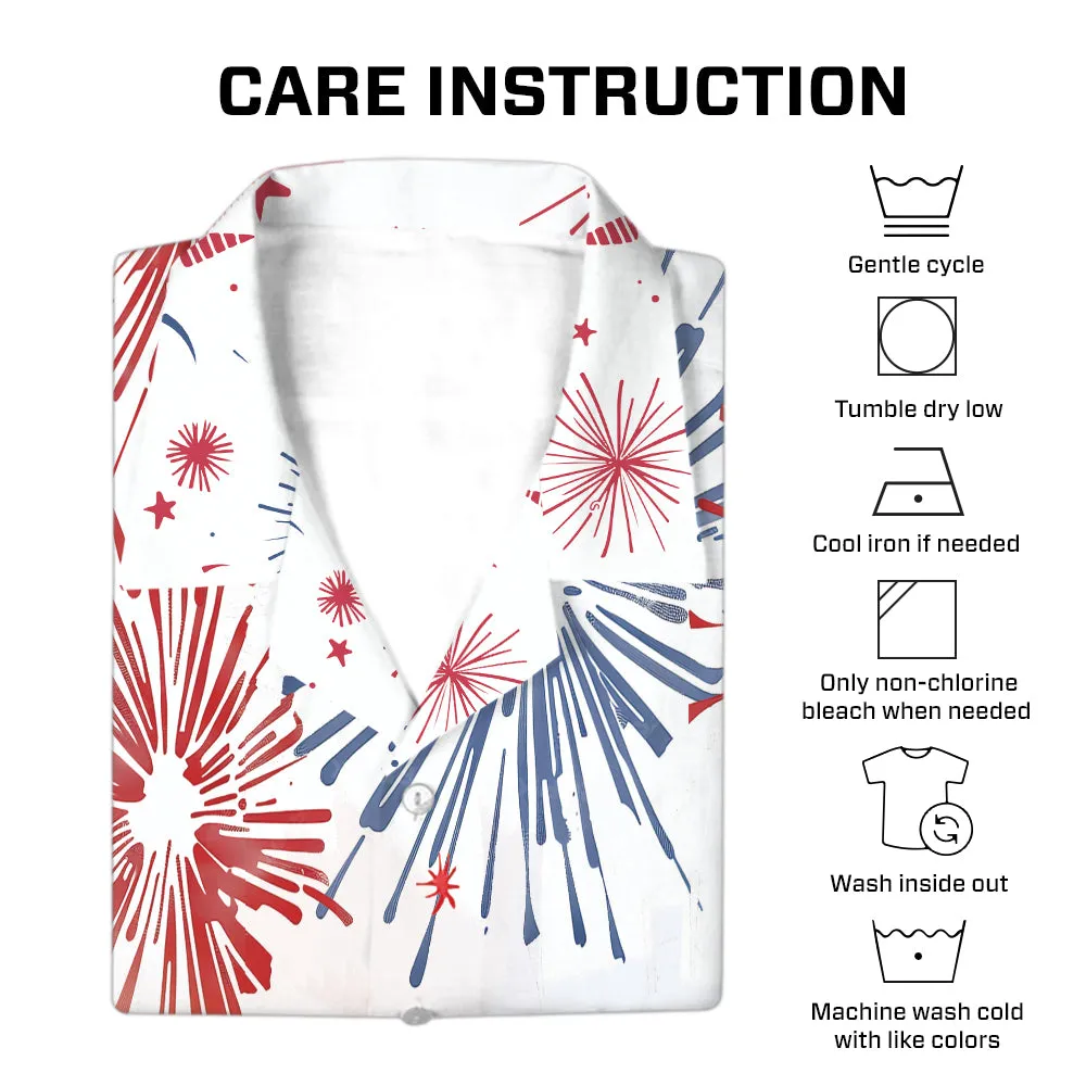 Teesdily | Custom Flamingo American Flag Hawaiian Shirt, Flamingo Beach Hawaii Set, Flamerica Patriotic Aloha Outfit, Independence 4th Of July Gifts