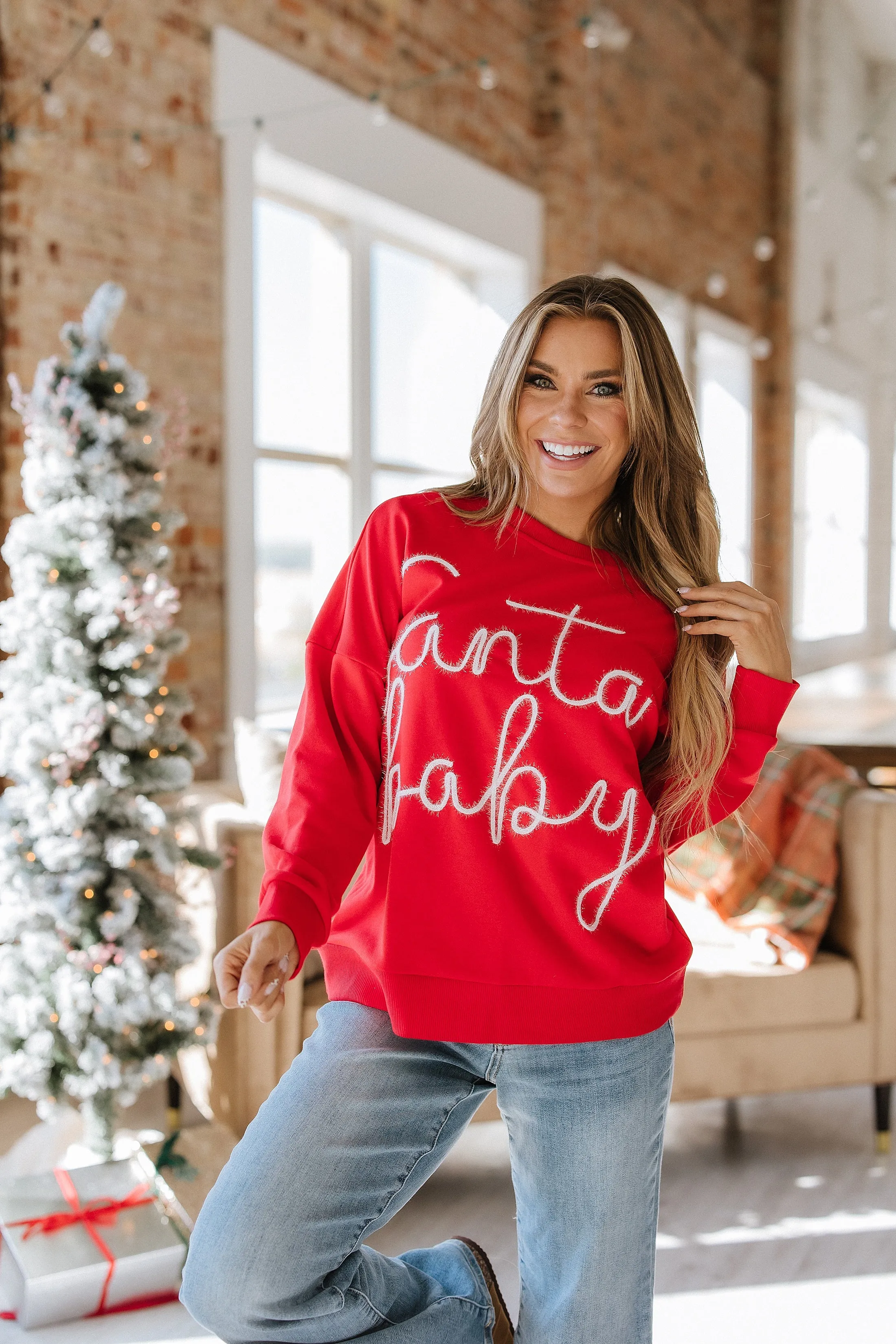 Tinsel Santa Baby Graphic Sweatshirt | S-2XL | PRE ORDER