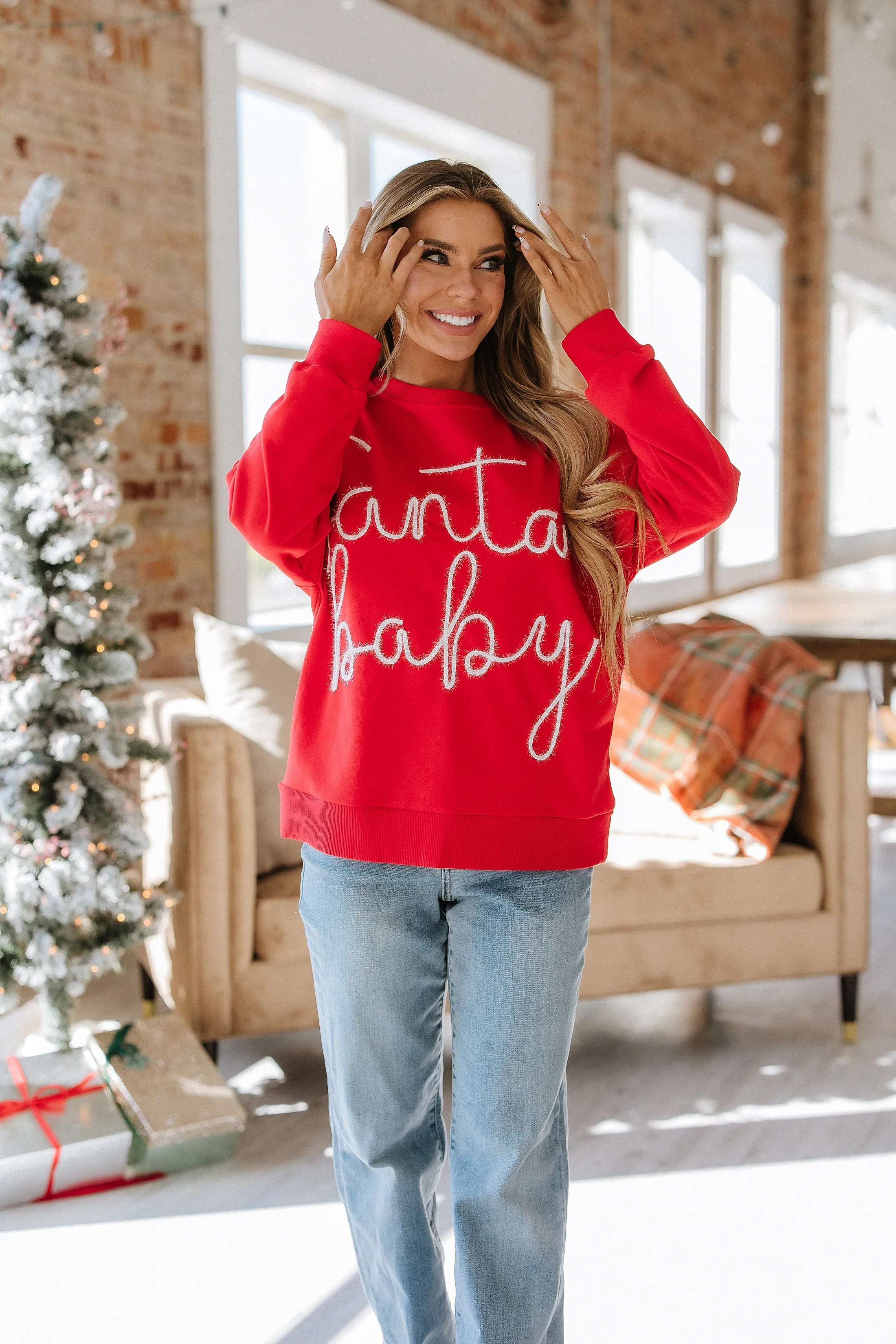 Tinsel Santa Baby Graphic Sweatshirt | S-2XL | PRE ORDER