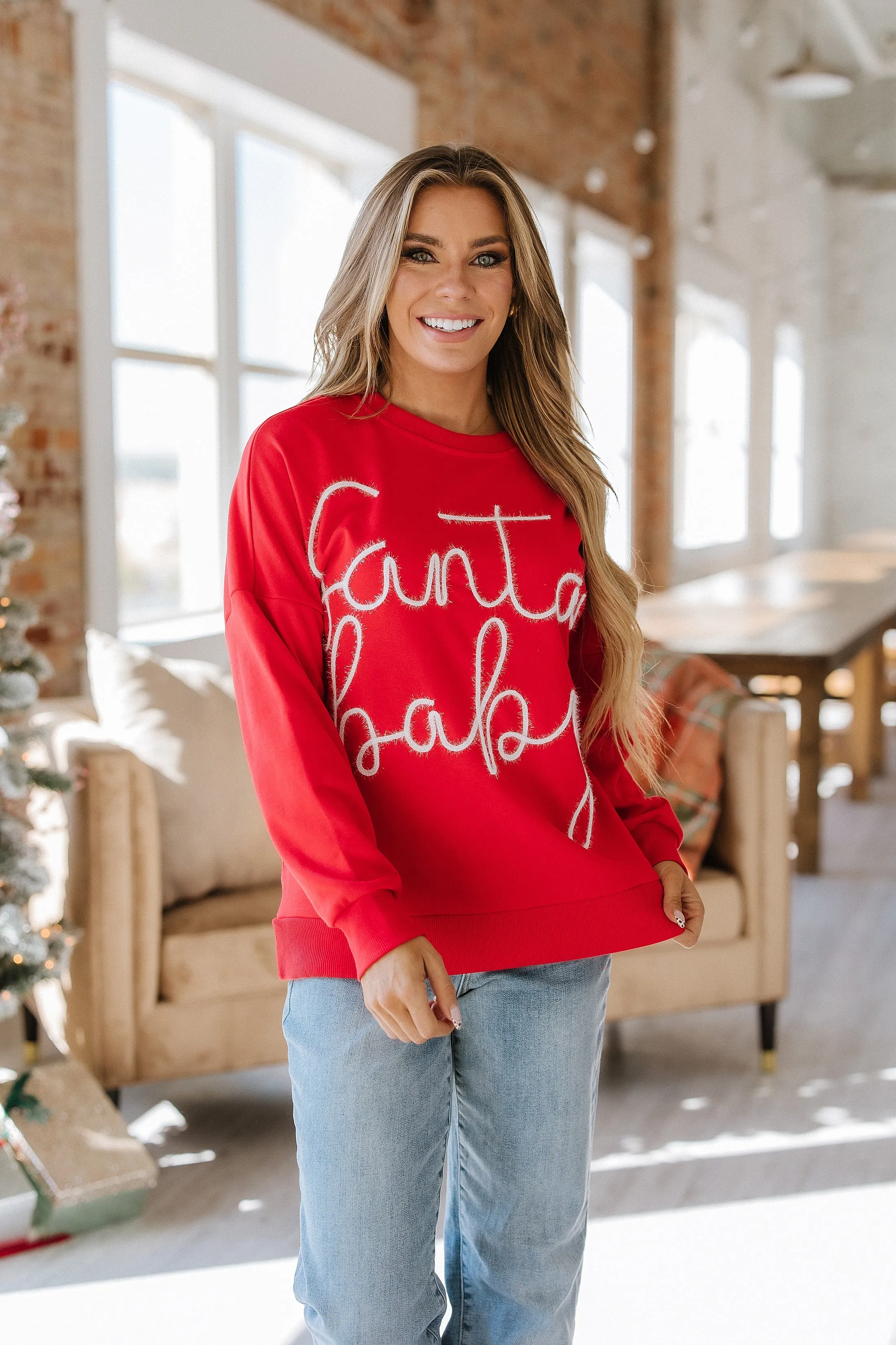 Tinsel Santa Baby Graphic Sweatshirt | S-2XL | PRE ORDER