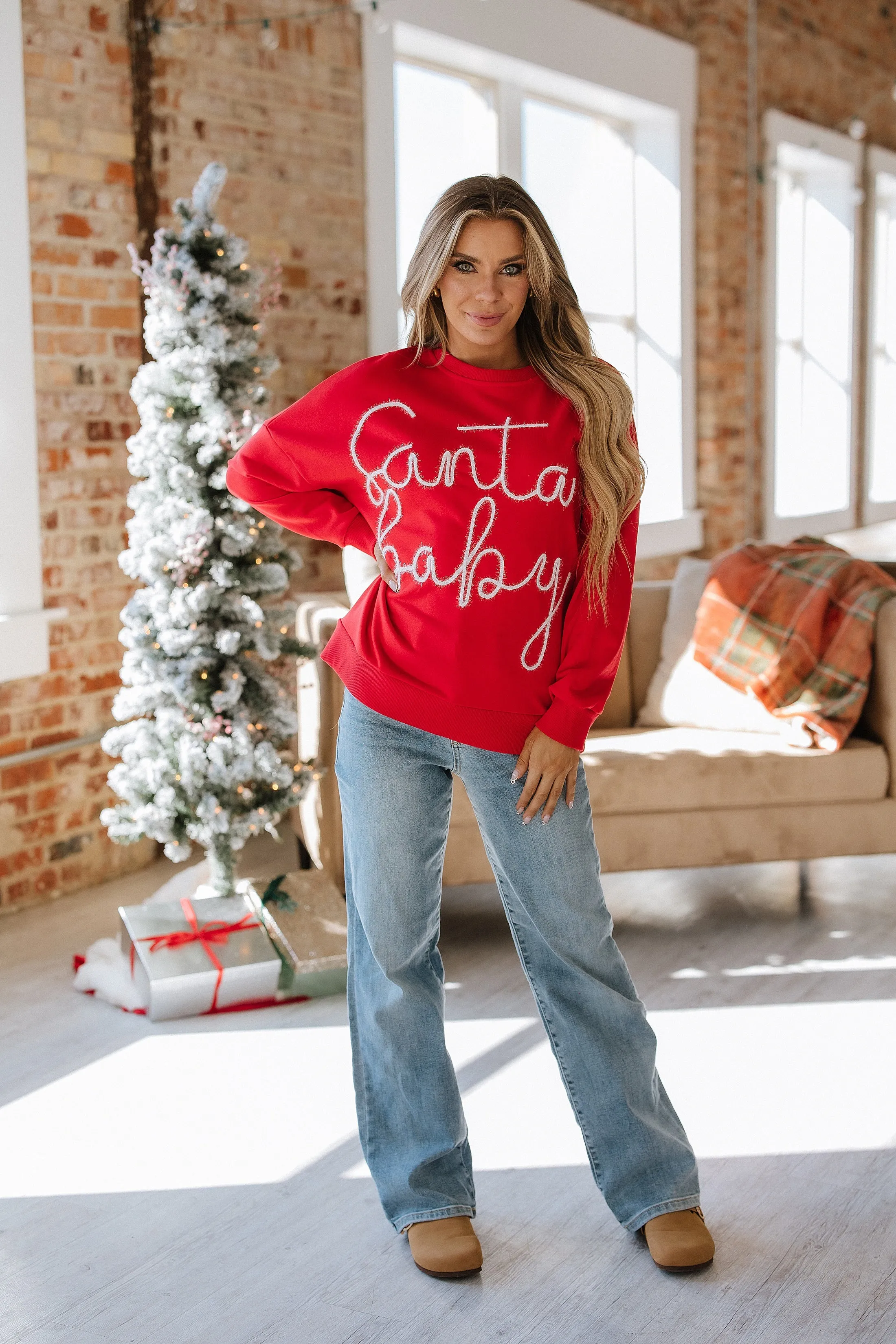 Tinsel Santa Baby Graphic Sweatshirt | S-2XL | PRE ORDER