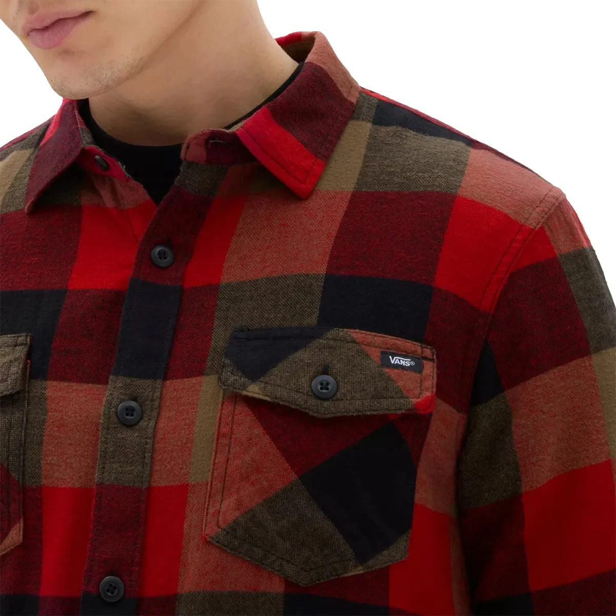 Vans Box Long Sleeve Button-Up Flannel Shirt