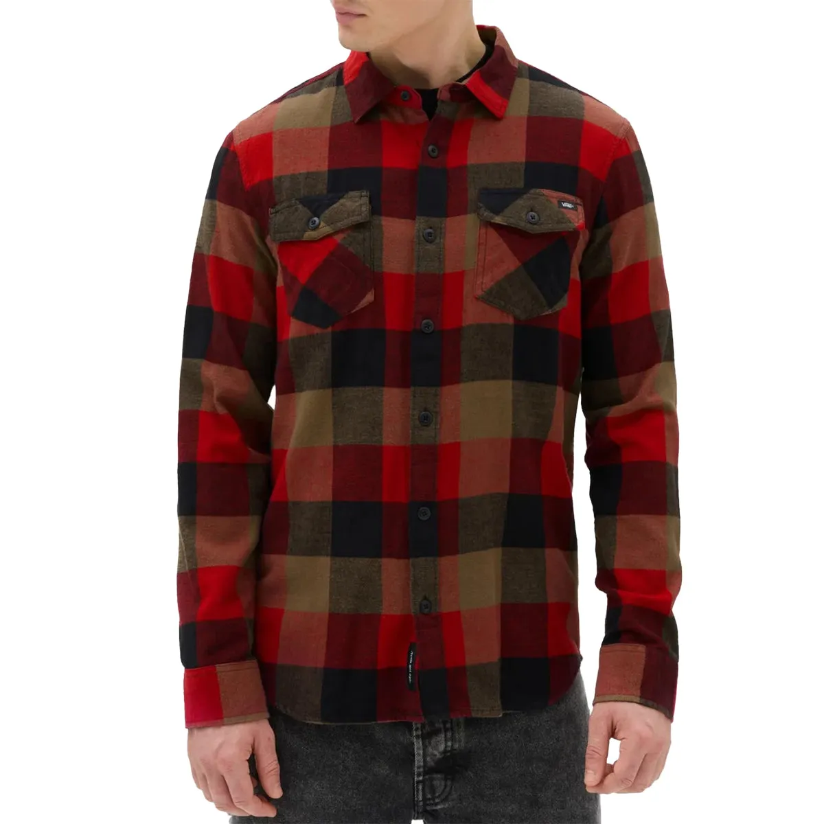 Vans Box Long Sleeve Button-Up Flannel Shirt