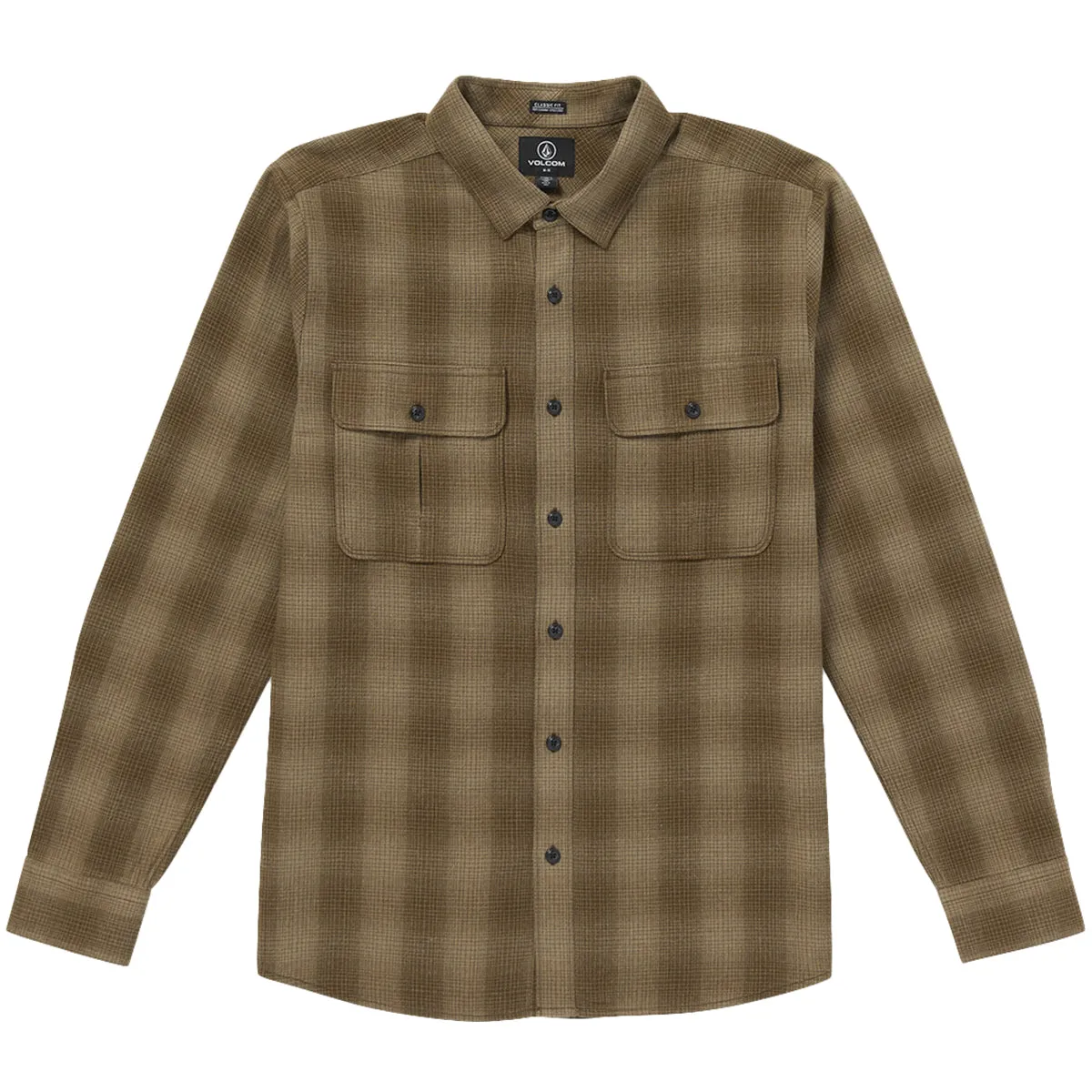 Volcom Shadowstone Long Sleeve Button-Up Flannel Shirt